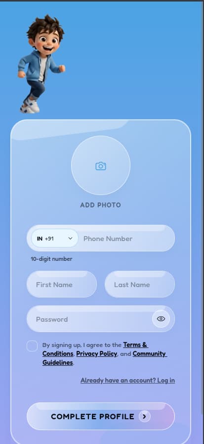 SlamZ request screen